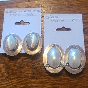 2 pair of Silver clip on earrings..new $